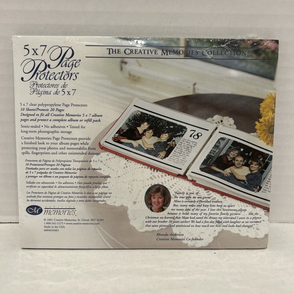 New Creative Memories 5" X 7" Page Protectors 10 Sheets Clear Sealed